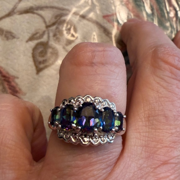 JTV Oval pure blue topaz ring! - Picture 9 of 9